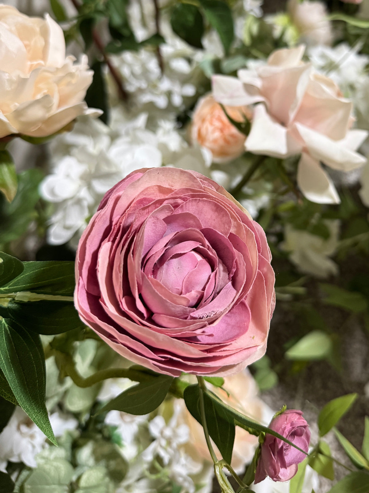 Blushing Blooms Aisle Flowers