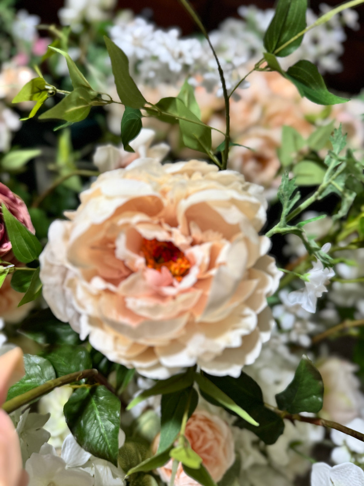 Blushing Blooms Aisle Flowers